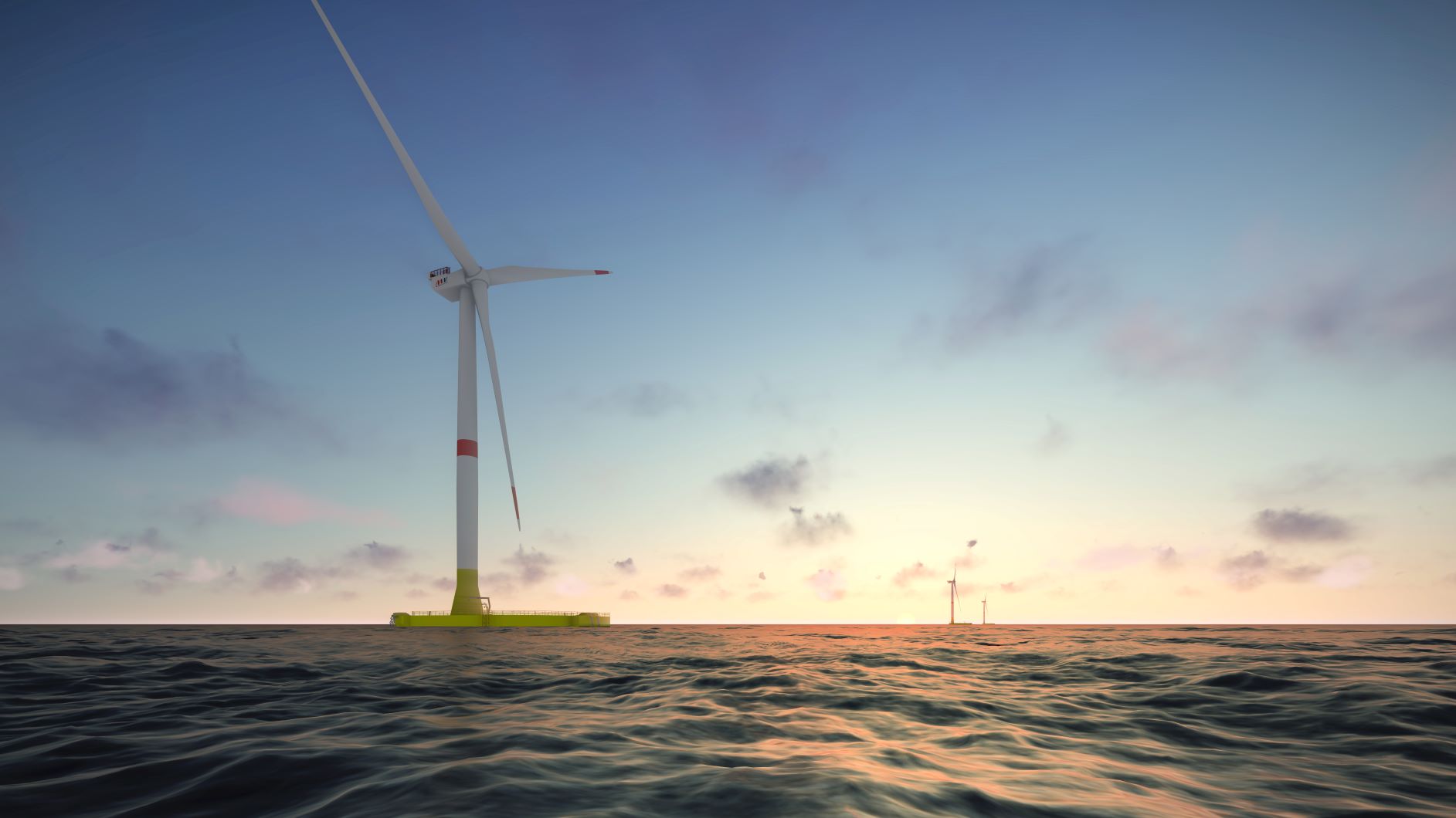 Wind turbine on the sea