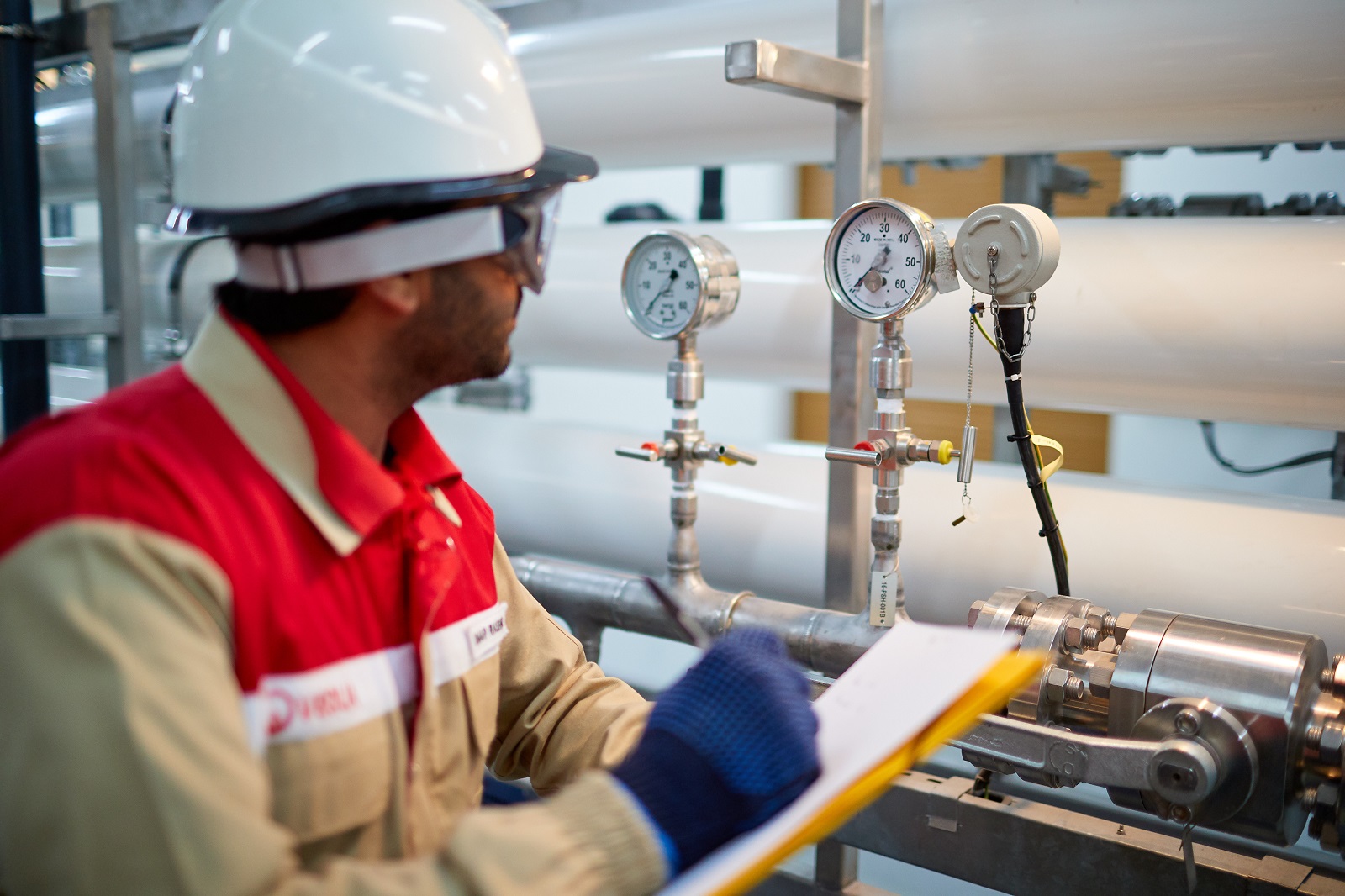 Veolia employee working