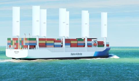 Cargo with wing-sails