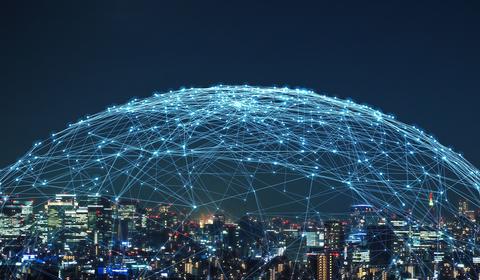 Smart city and communication network concept