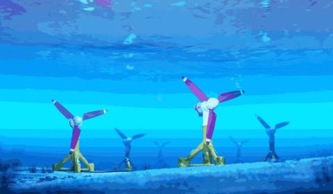 Turbines within the ocean