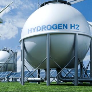 Réservoir de stockage d’hydrogène vert intégré à l’énergie éolienne et solaire