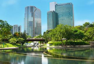 Mirror buildings and trees
