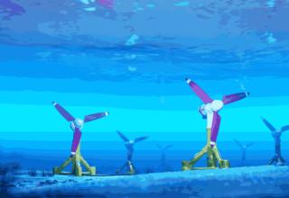 Turbines dans l'océan