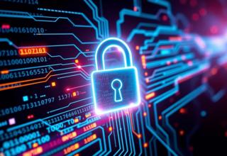 Un cadenas numérique lumineux symbolisant la cybersécurité