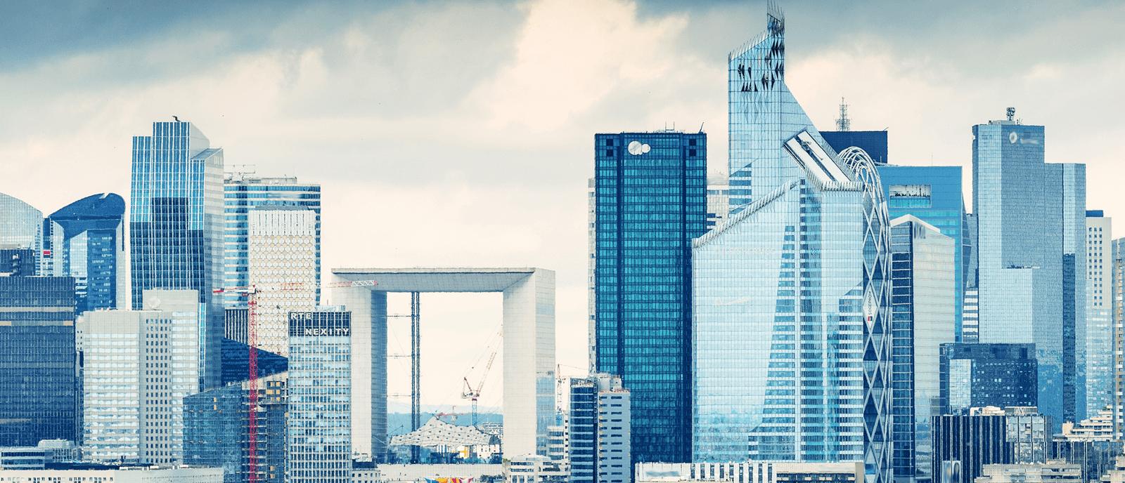 Vue aérienne du quartier des affaires