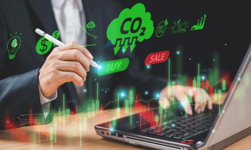 Carbon credit green business concept