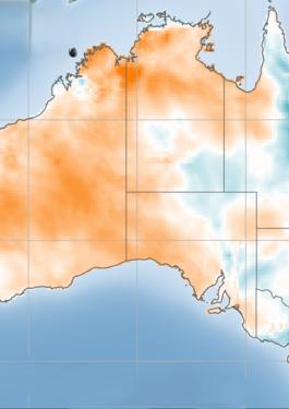 Australia Wind Anomaly Map 