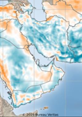 Middle East Wind Anomaly Map