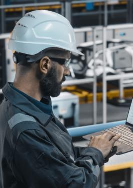 Engineer working with software in automotive Industry