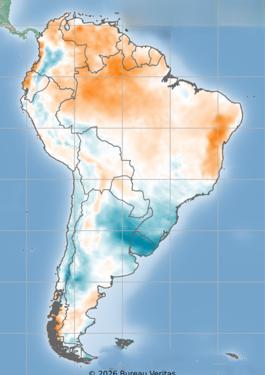 South America Solar Anomaly Map