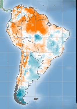 South America Wind Anomaly Map 