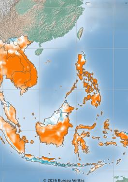 Southeast Asia Wind Anomaly Map