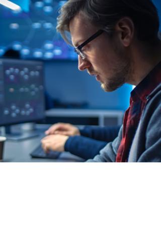 Man working on computer