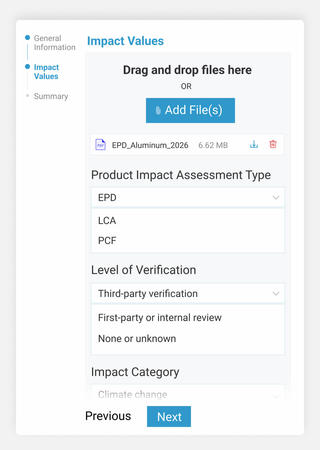 Product Impact Data Collection