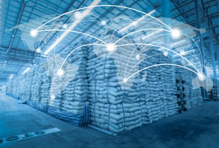 Global network coverage world for Distribution of goods in warehouse process for Logistic Import